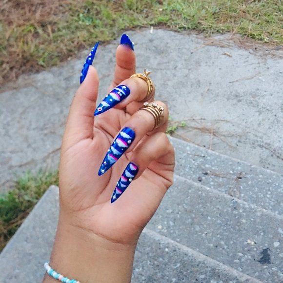 ☁️Cloudii Dreamz Press On Nails-XLong Med Stiletto - Picture 1 of 11